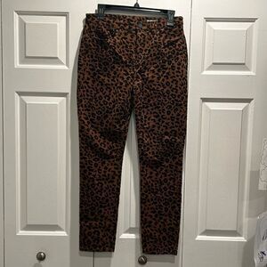 Blank NYC Brown & Black Corduroy Leopard Print Pants, Size 29